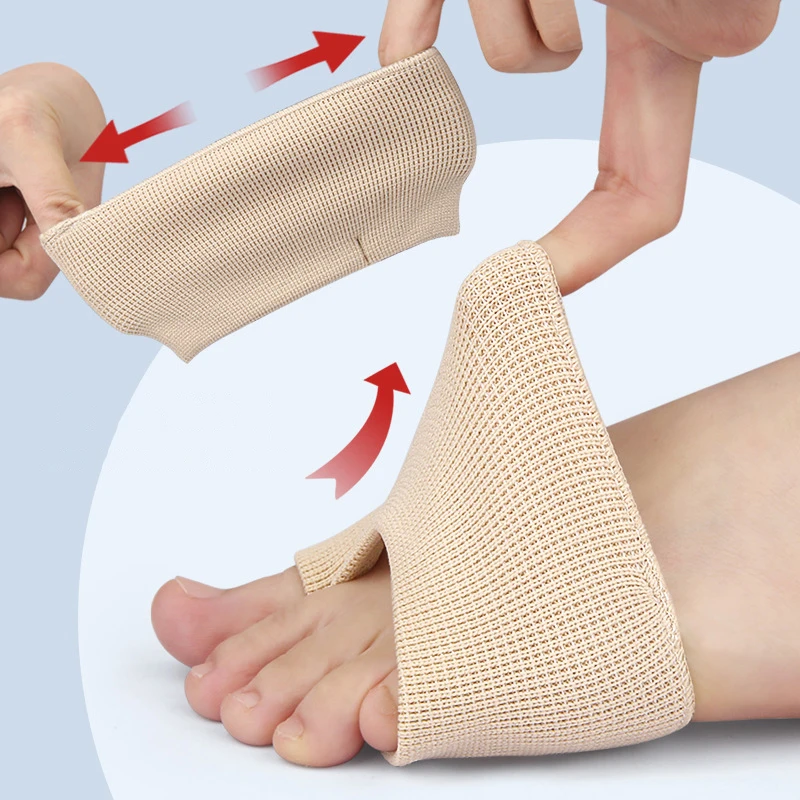 

2size Nylon Rubber SEBS Thumb Valgus Care Cover Foot Front Pad Thickened Thread Protective Cover Valgus Sports Protective Cover