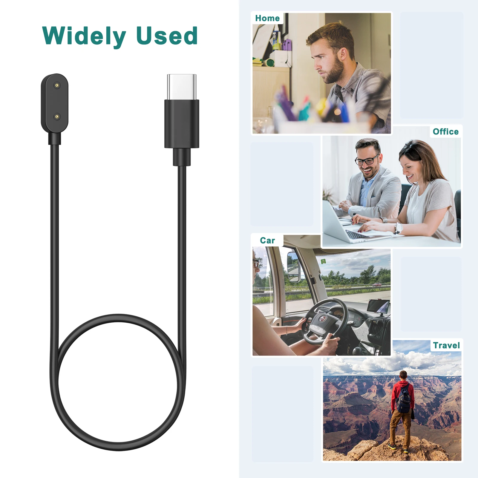 Versatile USB-C Charger Cable Station