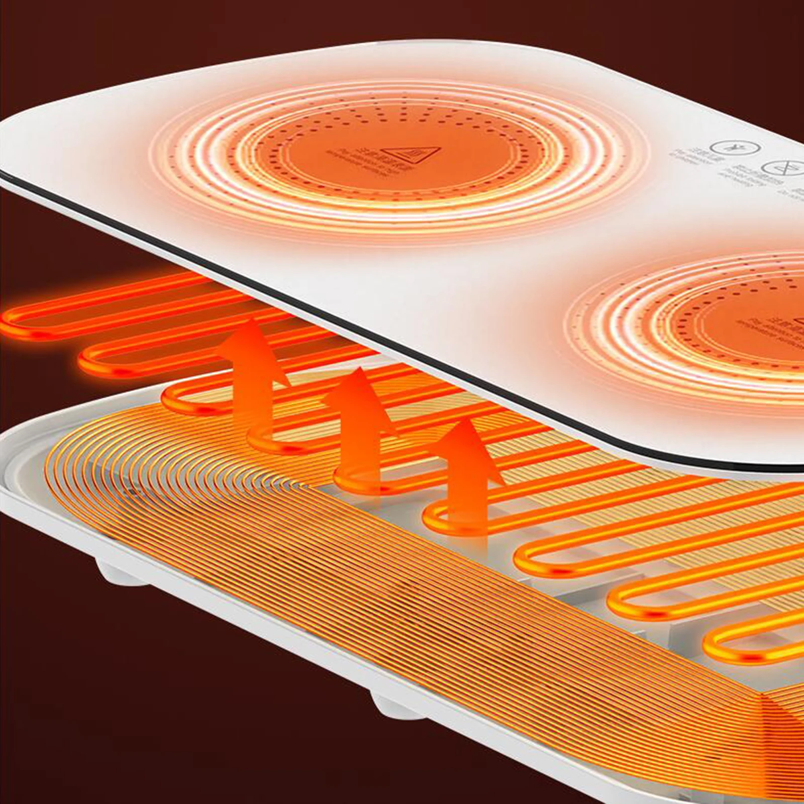 Electric Warming Tray Valentines Day Gifts Nice Gift Hot Plate Table Heating Board for Home Kitchen Housewarming Dinners Holiday 6