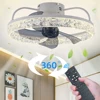 IRALAN 360°Oscillating Low Profile Ceiling Fan with Light,20" Modern LED Fan Light 3000K-6500K Stepless Dimmable Ultra Quiet 1