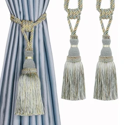 Elegant Handmade Rope Tassel Curtain Holdbacks - Decorative Room Accessories - 1Piece (Mix Blue)