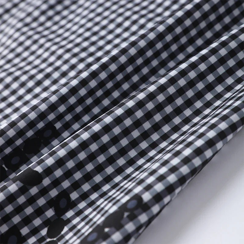 Vestido largo elegante con bordado calado para mujer, vestido largo sin mangas a cuadros, elegante, para primavera y verano, nuevo estilo urbano