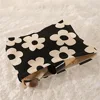 Floral Printed Corduroy Makeup Bag Black Lightweight Zipper Makeup Storage Box Multifunctional Cosmetic Bag With Lining 2