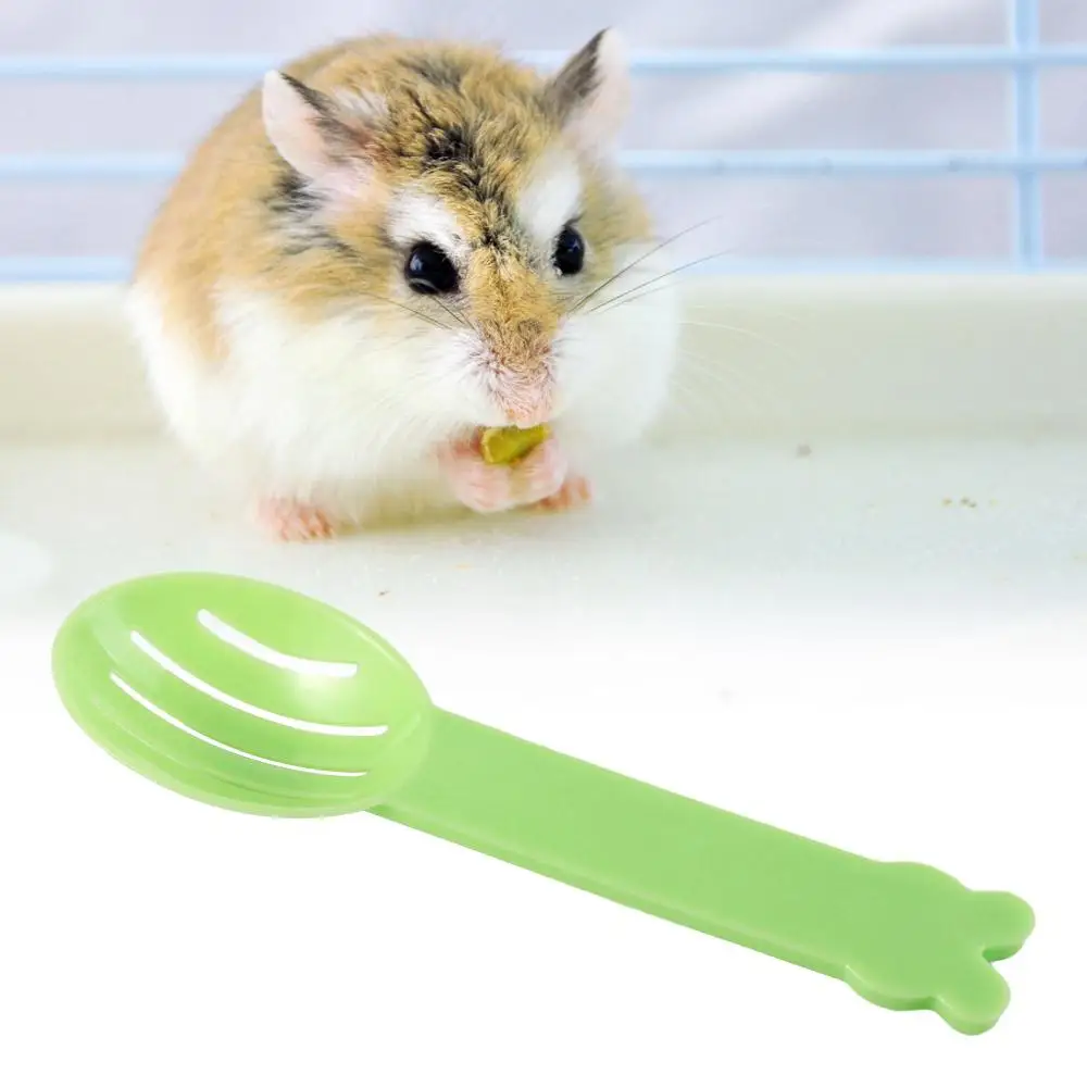 Mini Hamster Sand Scoop Random Color Pet Bath Spoon Small Animal Litter Shovel Hamster Bathroom Cleaning Shovel Plastic