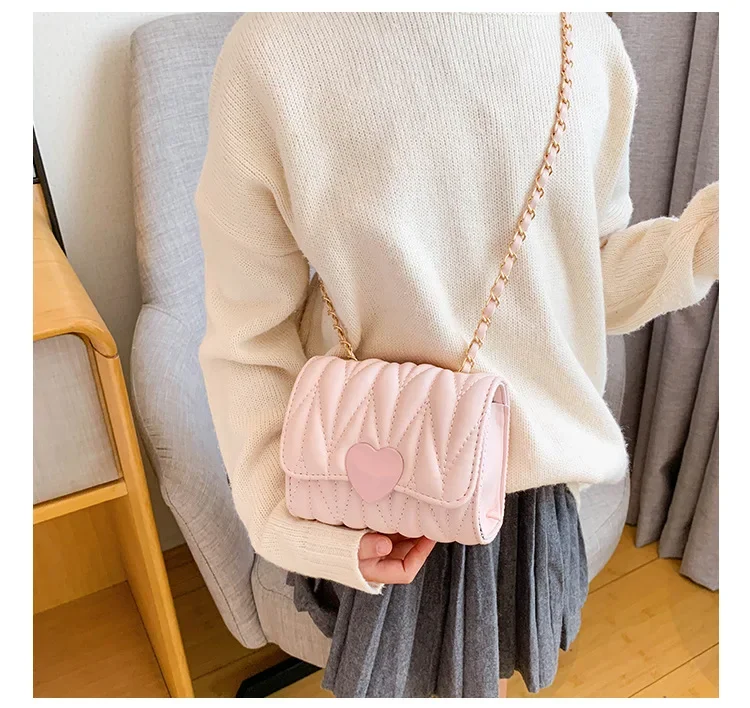 Schöne und süße neue koreanische Version Seiten taschen für Mädchen Mode All-Match-Umhängetaschen für Frauen Klappen tasche kleine Taschen – Detail 27