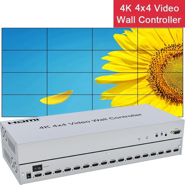 1x4 4k vertical video wall controller, vertical video wall processor for 4  units, input resolution up to 3840x2160@60HZ - AliExpress