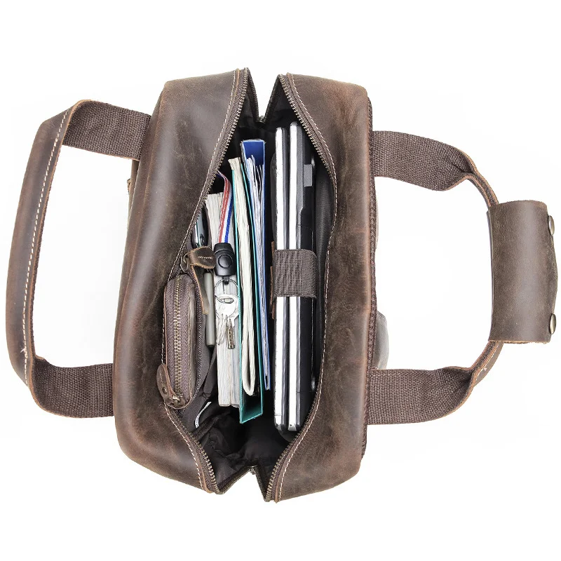 Leather Backpack With Handle For Men
