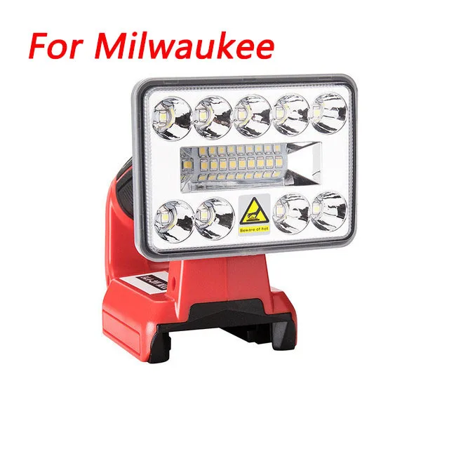 3/5/8 inch LED Lamp Work Light For Milwaukee 18V Li-ion Battery Electric Torch