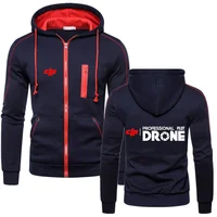 DJI Pilot Drone Print Men's Warm Hoodie Sweatshirt Coat 2