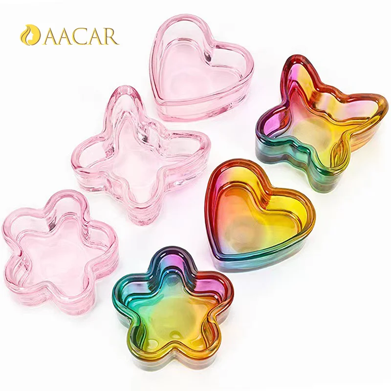 Crystal Glass Acrylic Powder Liquid Nail Cup Colorful Pen Washer Cup Bowl Cup Holder Equipment Nail Art Tools Without Cover 2