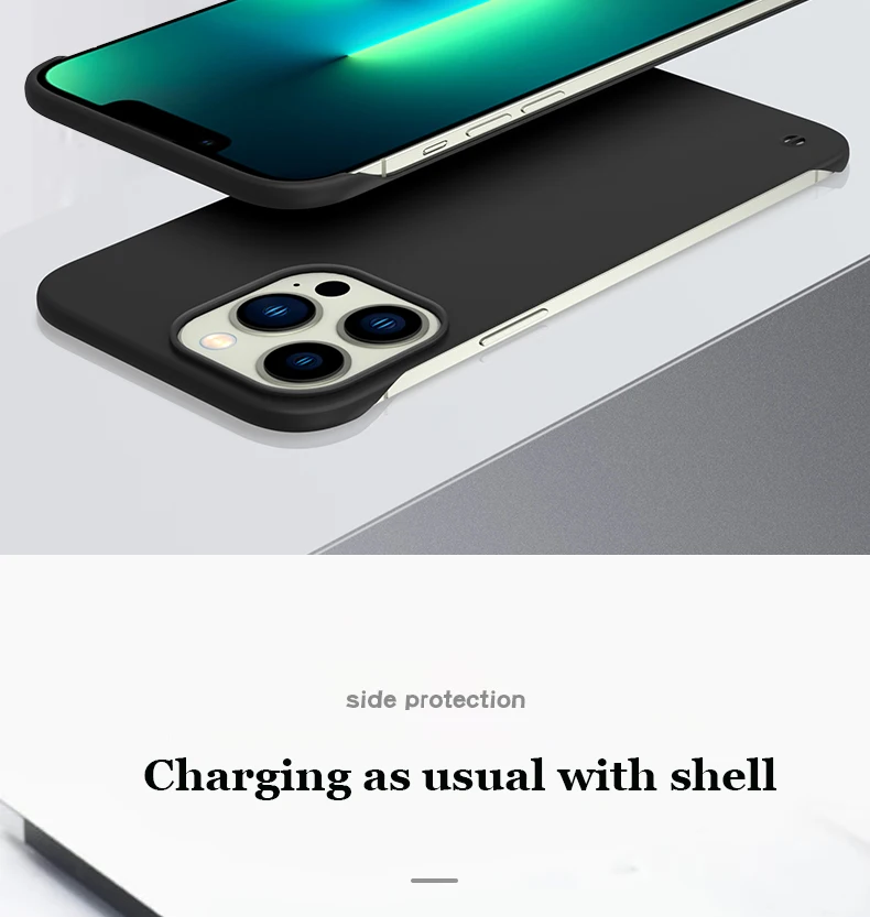 Ультратонкий ударопрочный жесткий чехол из поликарбоната без рамки для ...