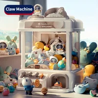 Mini Claw Crane Machine Toys Children Automatic Coin Operated Play Game Doll Machines with Music Kids Christmas Birthday Gifts 2