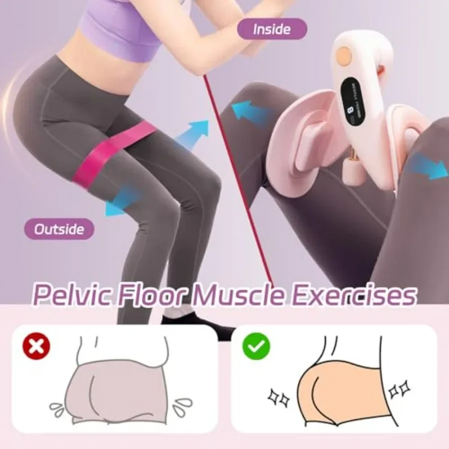 Thigh Master 2026 Upgraded, 10-78LB Thigh Master Thigh Exerciser, LED Inner Thigh Exerciser, 360° Pelvic Floor Exercise Devices,