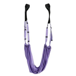 Adjustable Aerial Yoga Elastic Stretch Strap for Fitness and Handstand Training (PURPLE)