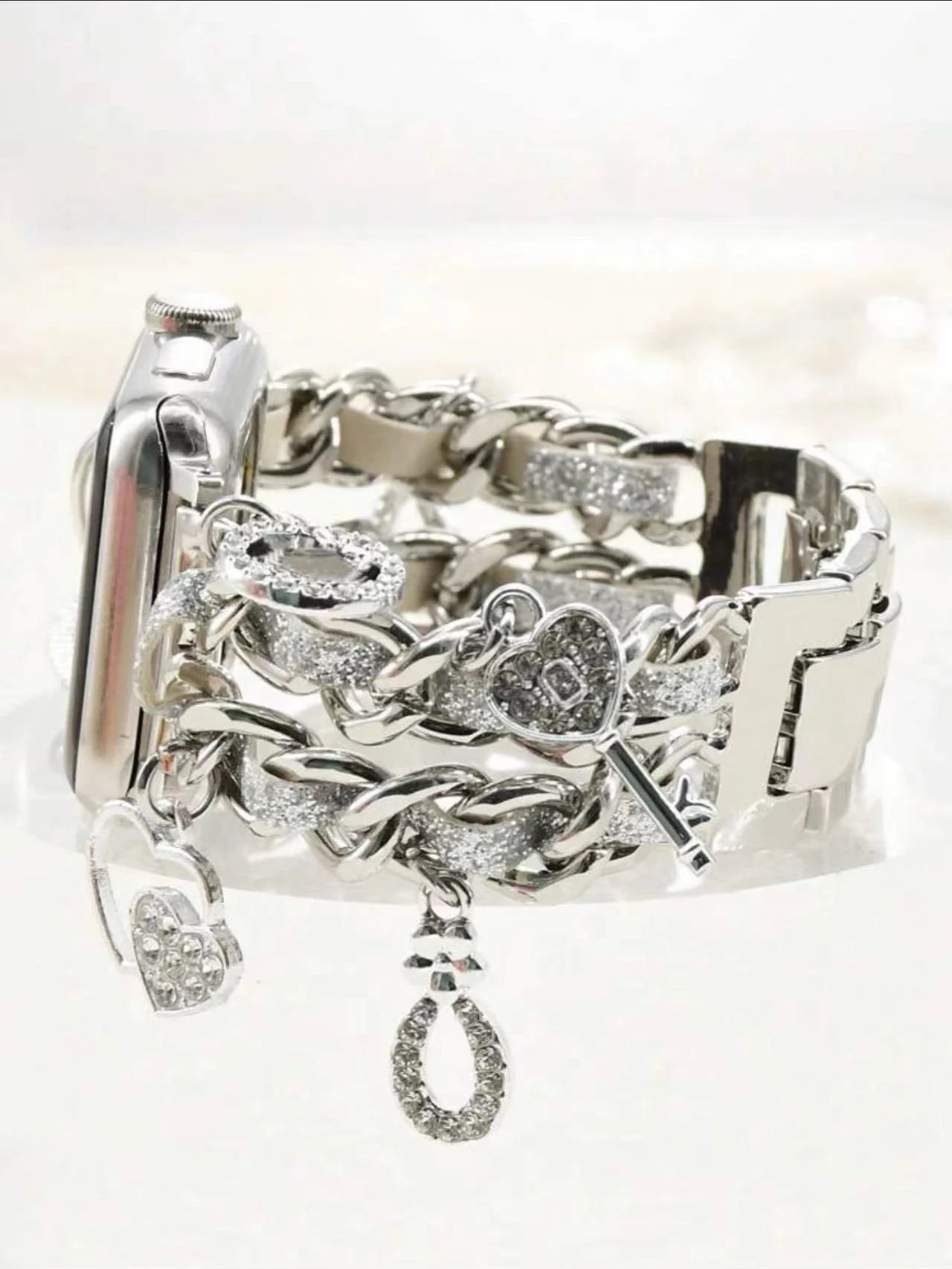 Elegant Metal Link Bracelet for Women - Premium Watch Strap