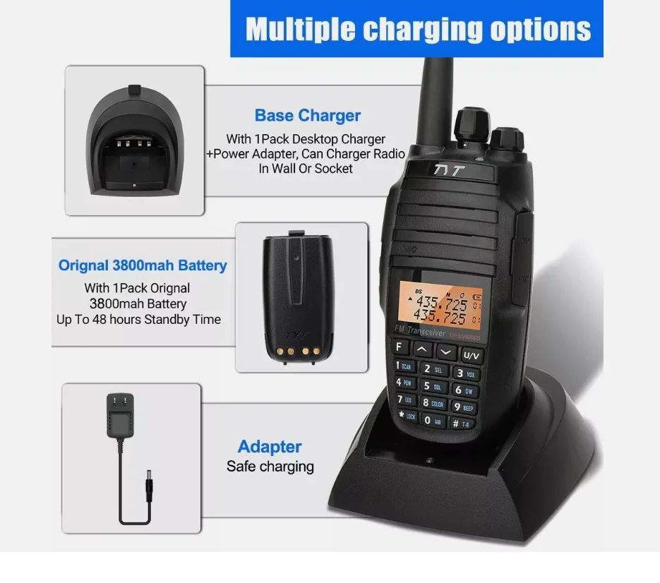 TYT TH-UV8000D Type-C Charging Dual Band 10W Cross Band Reapeater Amateur Radio 5