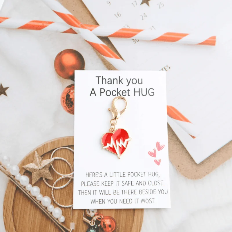 14er-Set medizinischer Schlüsselanhänger und Dankeskarten – Schlüsselanhänger mit Metall-Stethoskop und Spritze, geeignet für Krankenschwestern, verwendet von Ärzten. – Detail 7