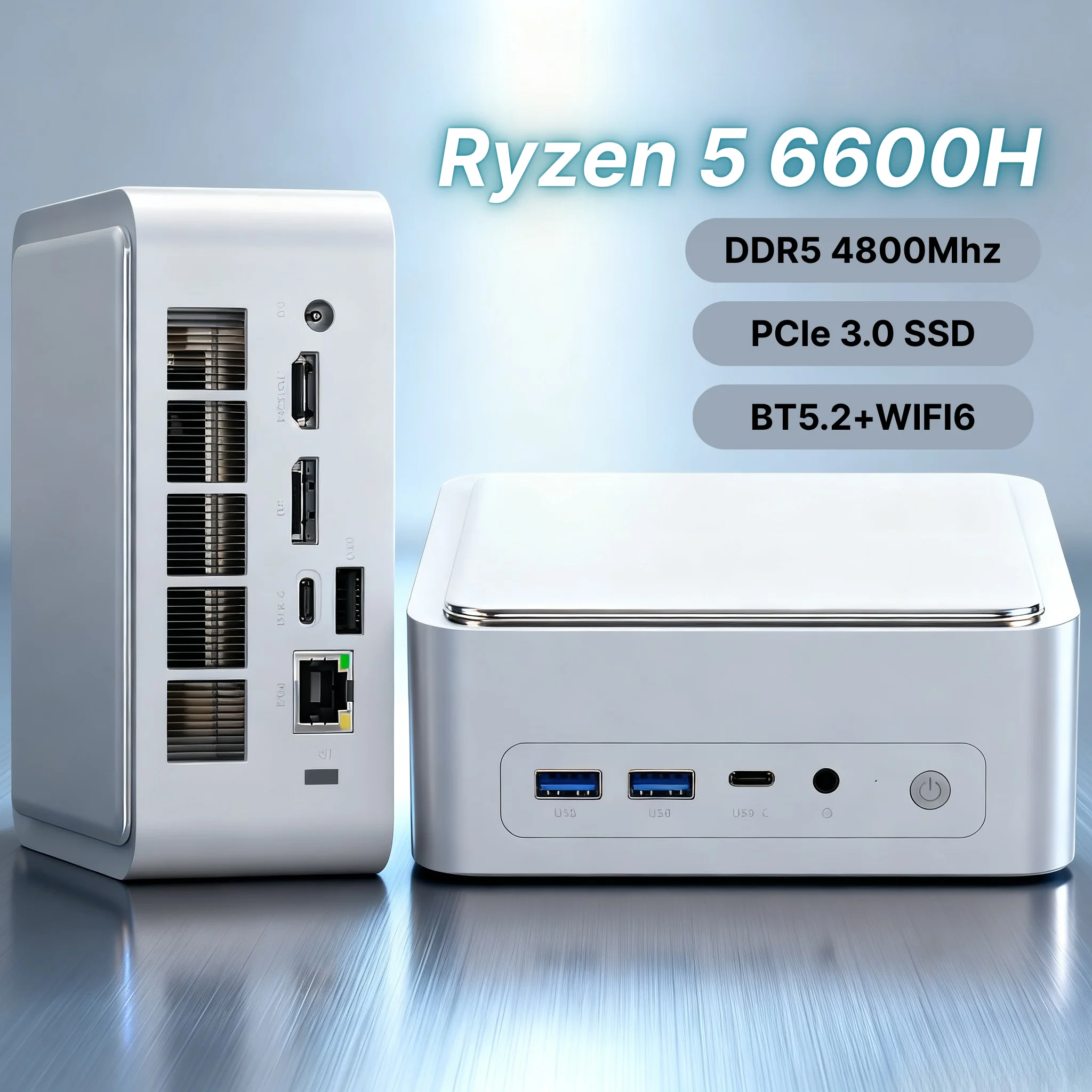 【不具合あり】SZBOX Z66 r5　6600H 16GB 512GB SZBOX Z66 AMD Ryzen 5 6600H MINI PC DDR5 5600Mhz M.2 2280 NVME SSD