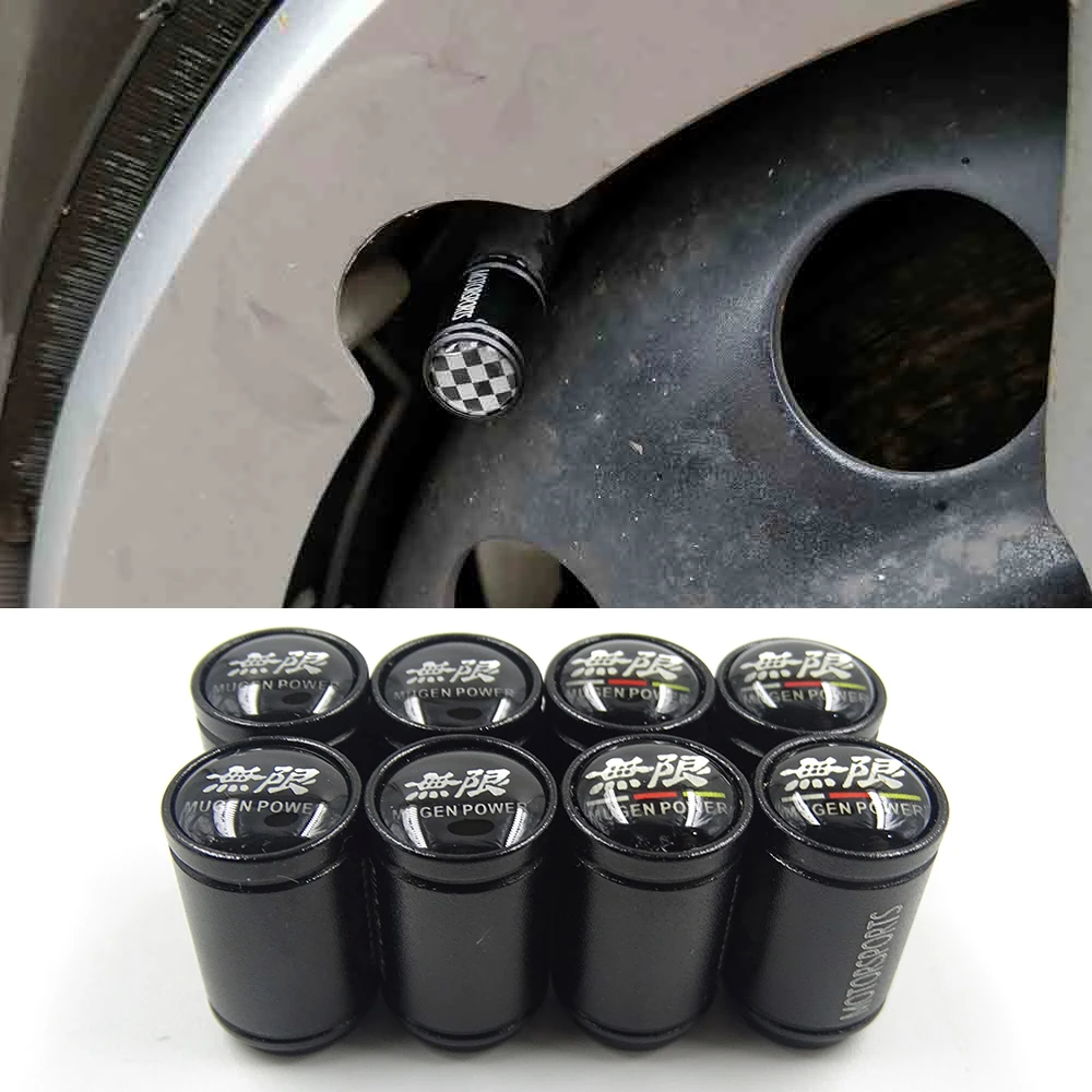 Matte Auto Wheel Tire Valve Caps Case Car Styling For Mugen Power Honda