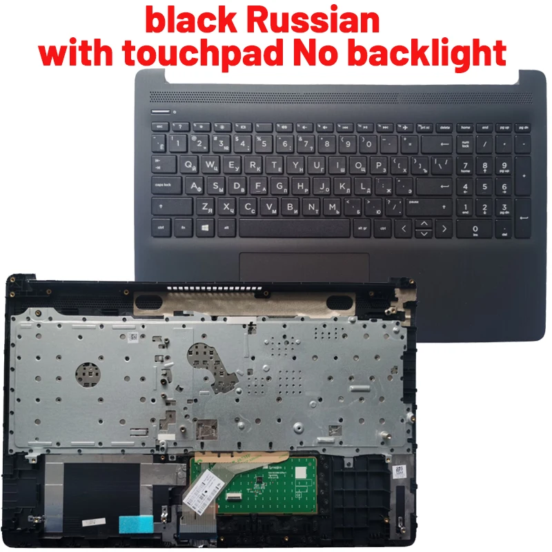 Teclado Portátil para hp 15-da 15-db 15t-da 15t-db 250 255 g7 Tpn-c135 Tpn-c136 Russo Eua Reino Unido Francês Espanhol e Latim Palmrest Upper - Imagem 2
