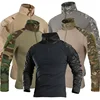 Men's Camouflage Tactical Shirt Long Sleeve Soldiers Combat T Shirt Cotton Camo Men Uniform Airsoft Shirts 1