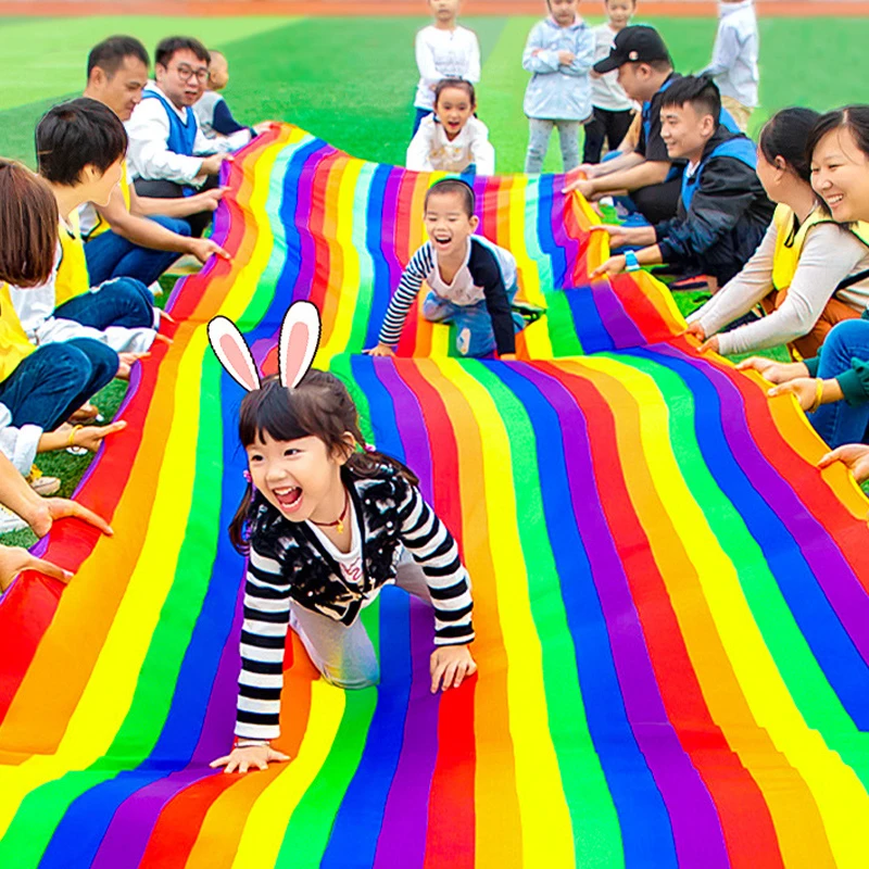 Rainbow Children Outdoor Slide Coordination Training Kids Parent Child Interaction Games Sensory Integration Equipment