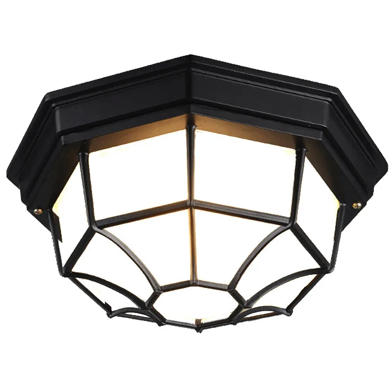 

Outdoor balcony entrance hallway ceiling light European style retro outdoor waterproof and moisture-proof octagonal light