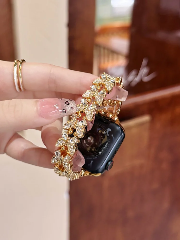 Elasticity Butterfly Diamond Band - Metal Strap