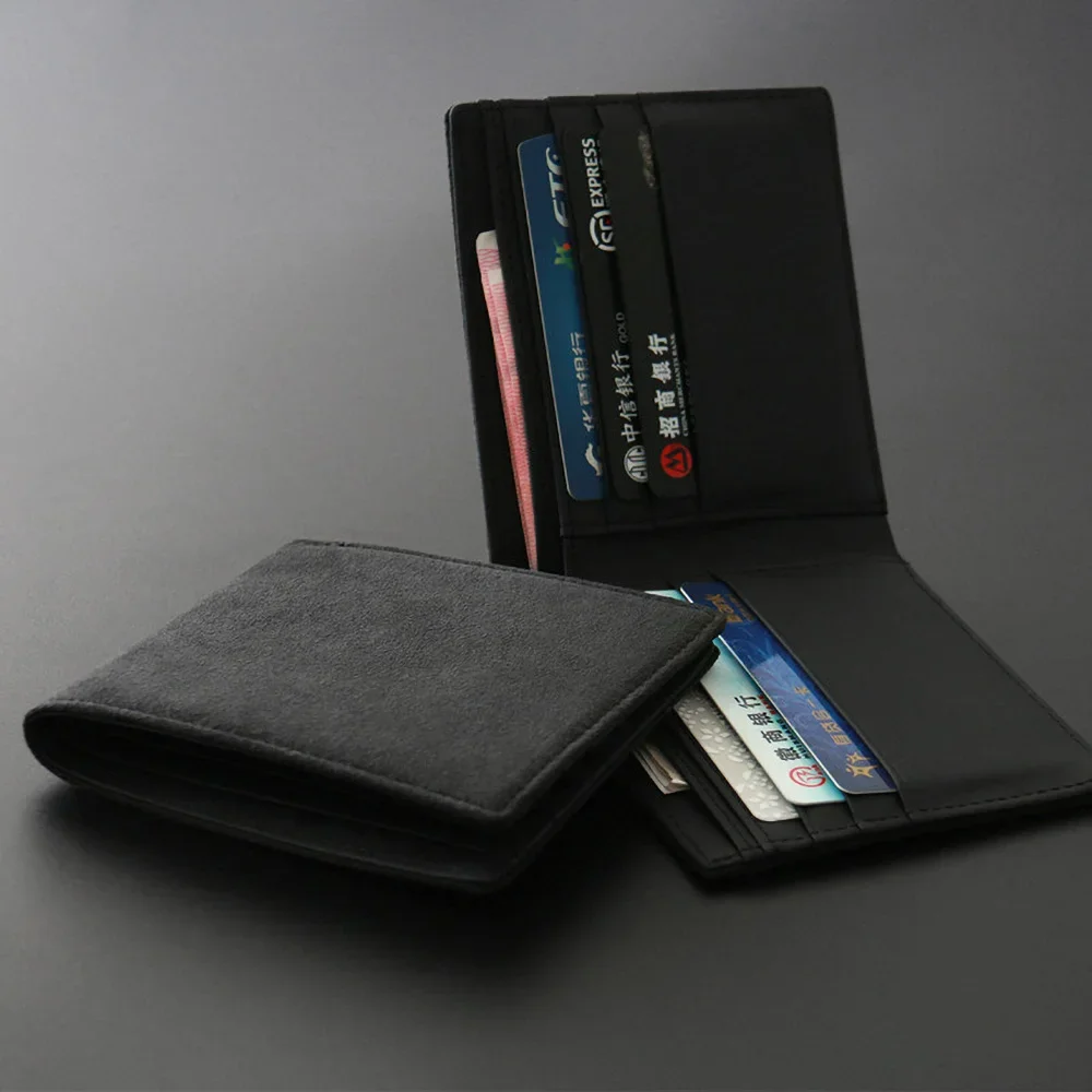 ALCANTARA Wallet Women & Man Card Holder Bag Slim Cards Small Thin Card Package