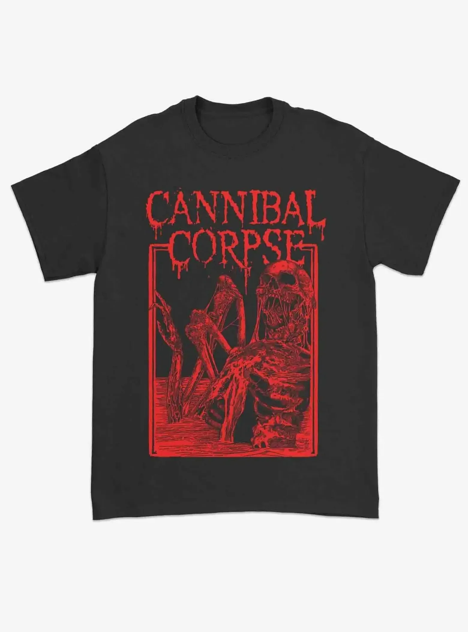 Cannibal Corpse Death Metal Band Classic Poster Print T-Shirt Unisex Harajuku-Stil 100 % Baumwolle Sommer lockeres lässiges Oberteil – Detail 2