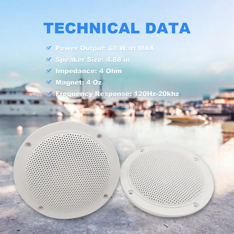 Herdio 4 Pollici 160W Home In-Wall Soffitto Altoparlante Impermeabile Surround Sound Speaker Per Cucina Bagno Yacht Outdoor Theater