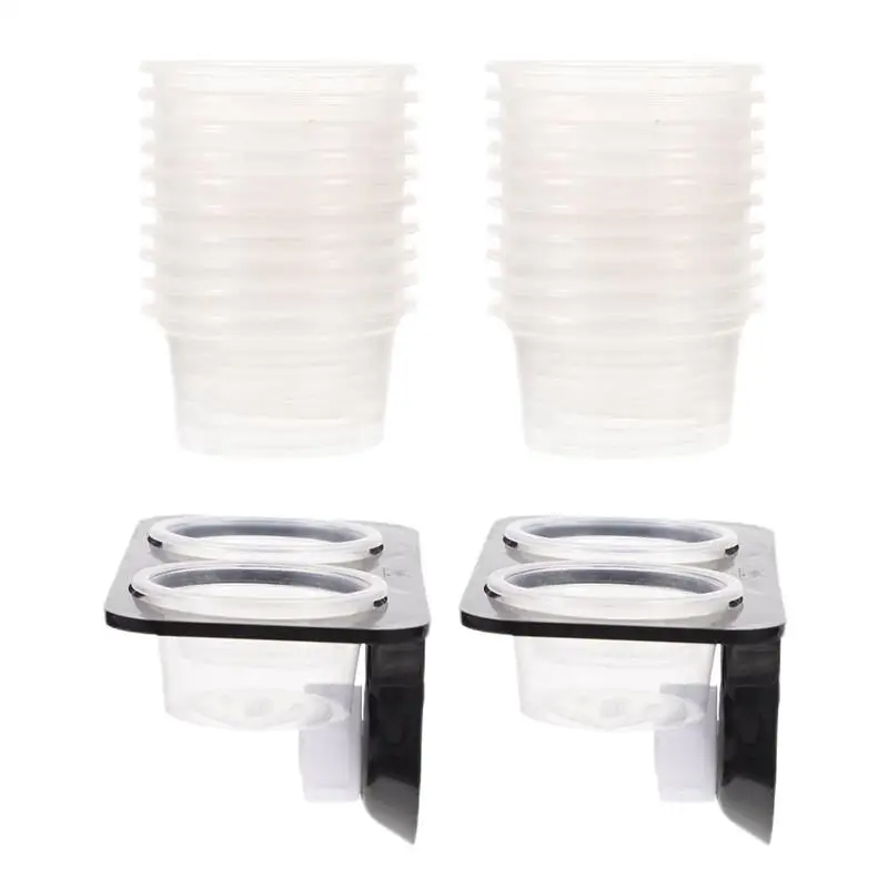 Reptile Feed Bowls Reptile Bowl Water Feeder Food Feeding Gecko Dish Lizard Ledge Cup Basin Turtle Container Supplies Stable Feeders Worm Tank reptile feed bowls