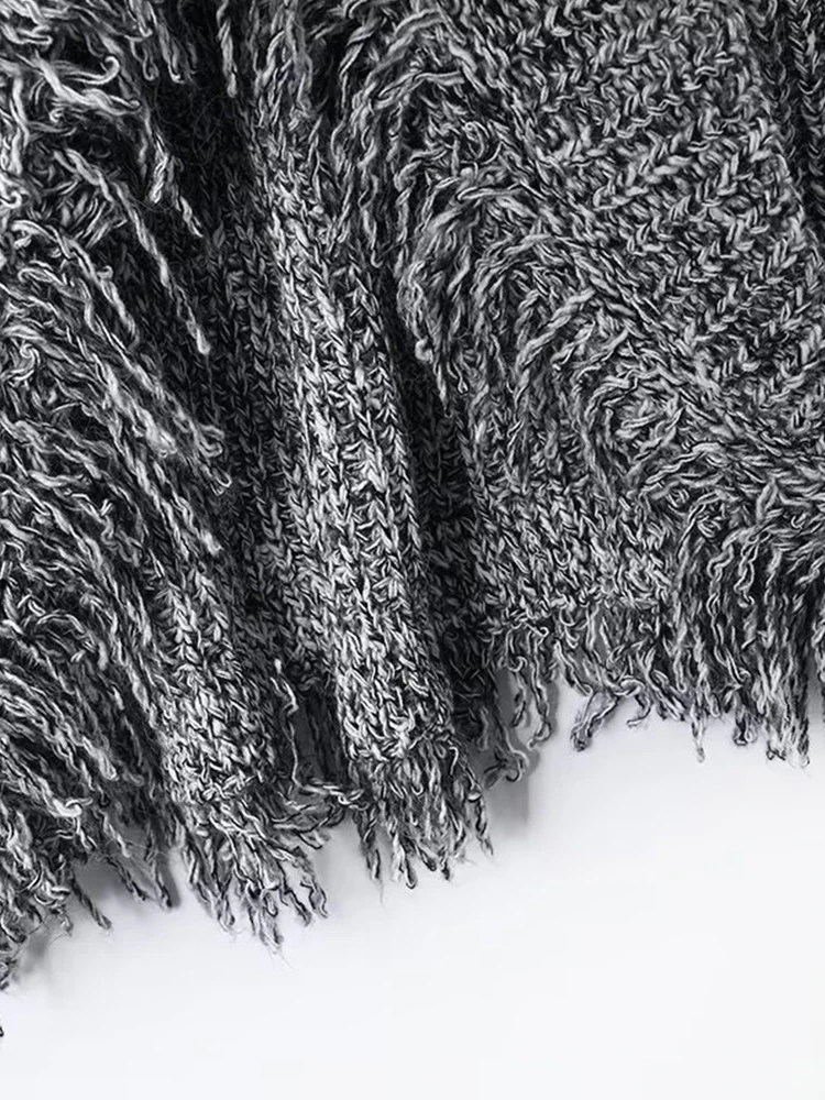 Chic Scarf Collar Knitted Top Women 2025 New Fashion Short Tops For Women High Street Casual Woman Knitwear Vest Tops