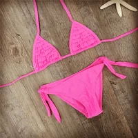 4 Color Brand 2024 Summer Girls Swimwear Soild Baby Kids Swimwear Biquini Infantil Swimsuits Falbala Bikini Girl For 6-14years 4