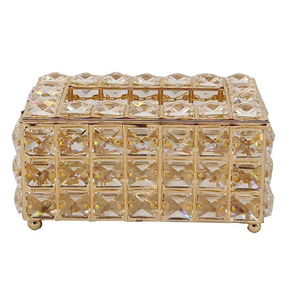 

Paper Towel Crystal Storage Box Living Room Napkin Paper Tissue Desktop Container Home Supplies