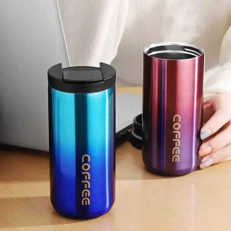 Stainless Steel Insulated Thermos Cup Coffee Mug with Lid