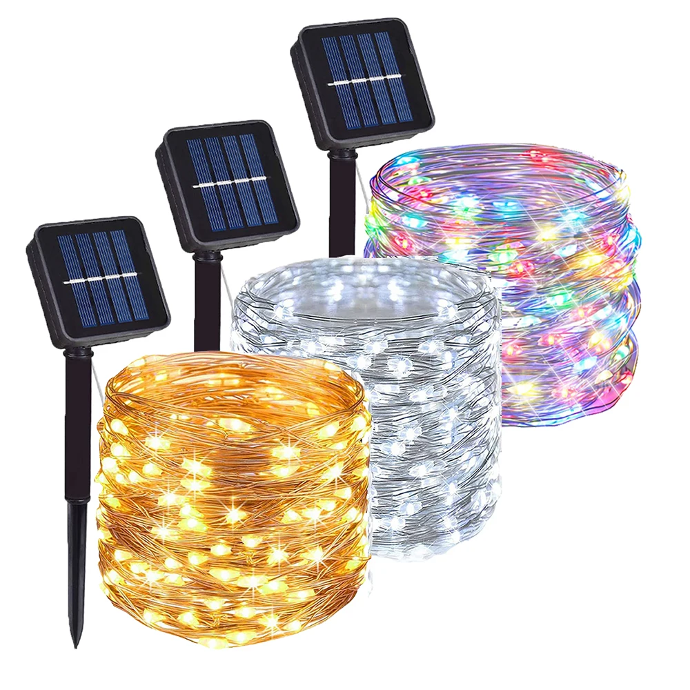 7/32M Solar Light String Fairy Lamp Led Garland Outdoor Waterproof For Camping Garden Party Terrazza Patio Decoration