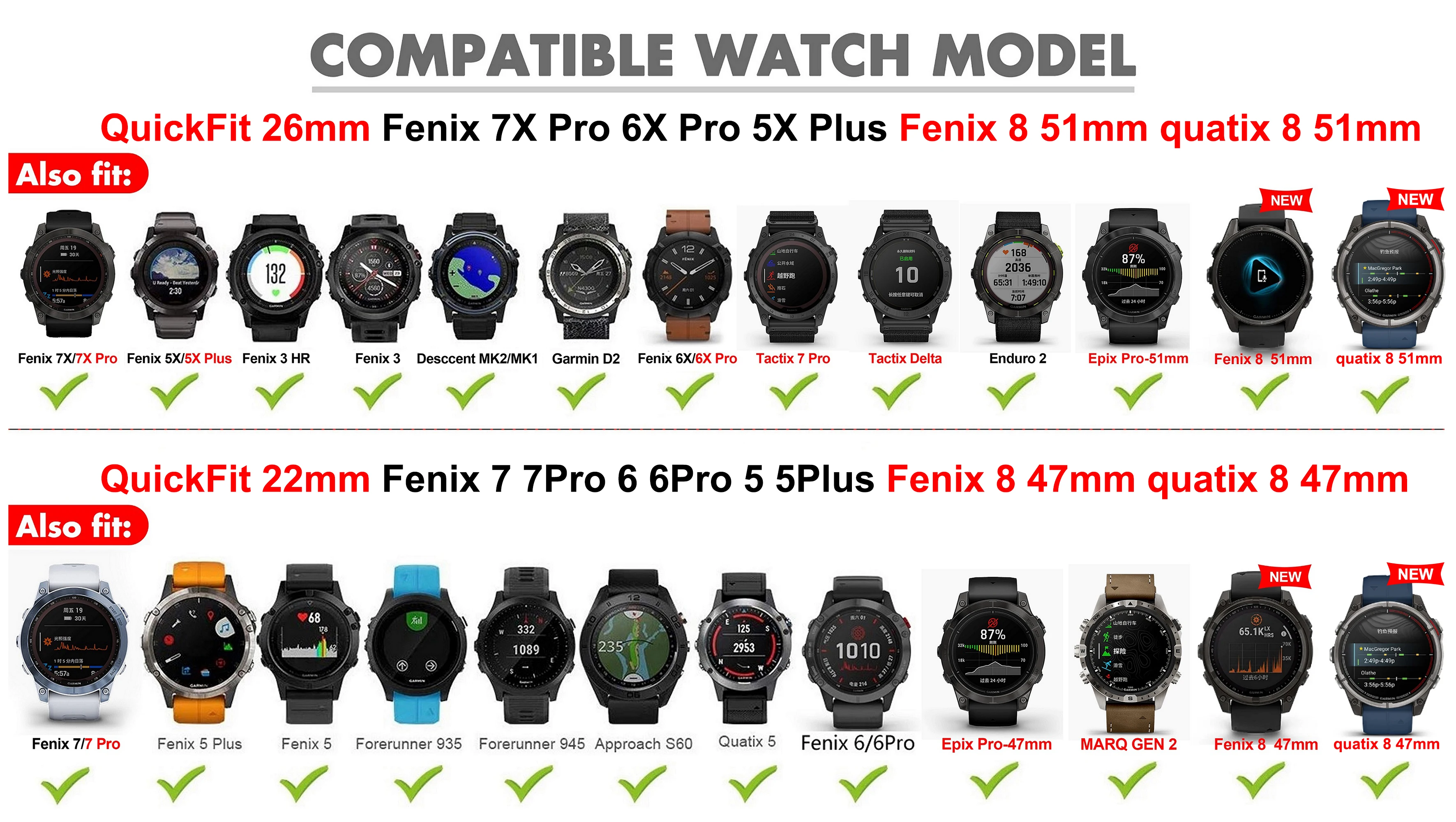 Premium QuickFit Silicone Watch Strap - Versatile Fit