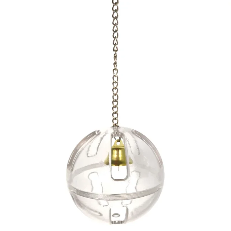 Pets Bird Parrot Food Feeder Foraging Bell Chain Ball Cage Feeding Chew Toy Creative Birds Parrot Accessories 4