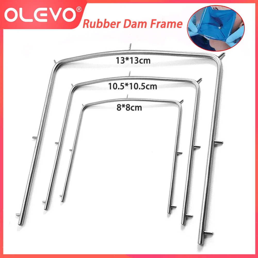 OLEVO 1 Pc Dental Rubber Dam Frame Holder Surgical Clamps Tool Autoclavable Stainless Steel Dentistry Instruments Dentists Lab