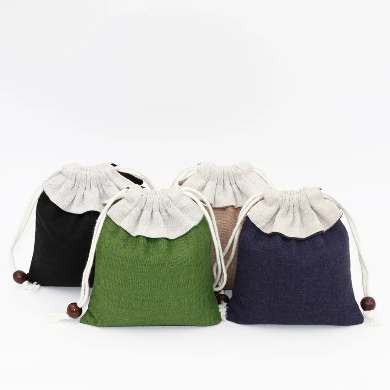 10pcs/lot Drawstring Bags Pouches 13x14cm Storage Wedding Jewelry Christmas Gift Packaging Bag Custom Logo