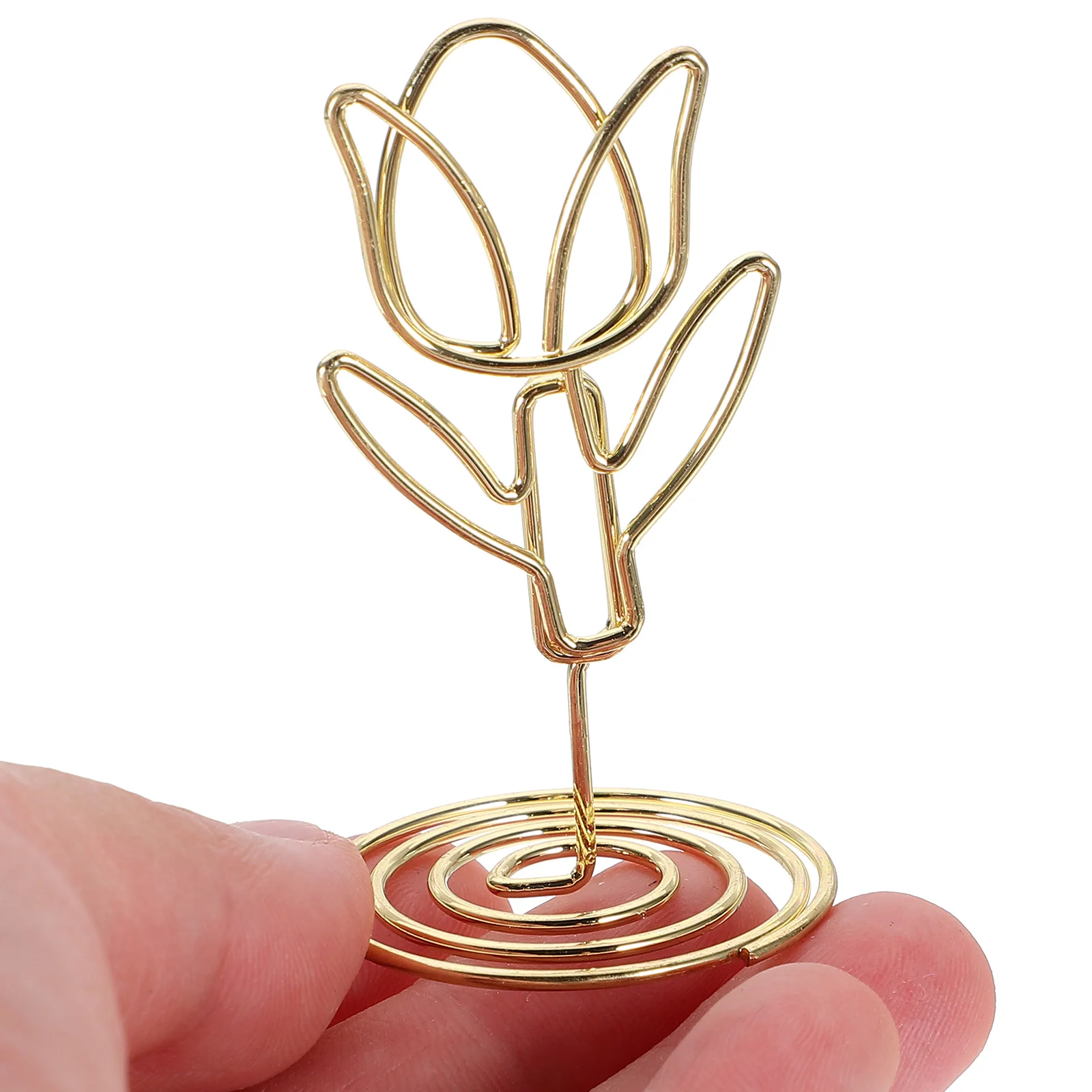 10pcs Tulip Shape Photo Clip Holders Wedding Card Holders Clips Restaurant Table Card