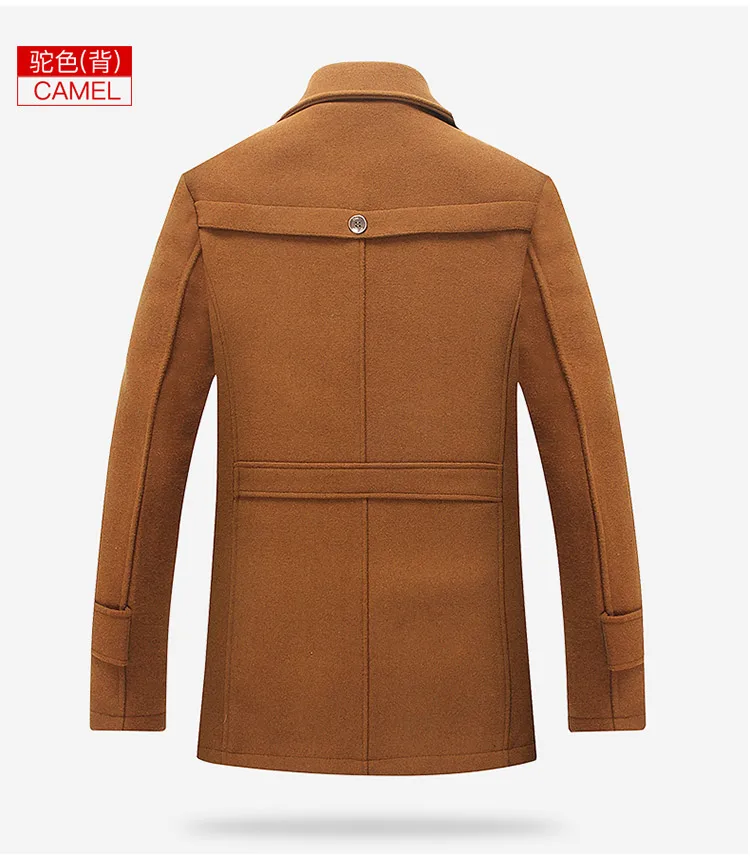 New Winter Mens Jacket Mens Wool Windbreaker Winter Coat For Men Men  Clothing Trench Coat Men Coat Men Men Clothi Color Navy blue size Asian M  is Eur XS