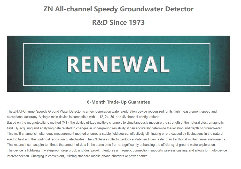 All-Channel Speedy Underground Water Detector ADMT-300ZN New Generation Groundwa