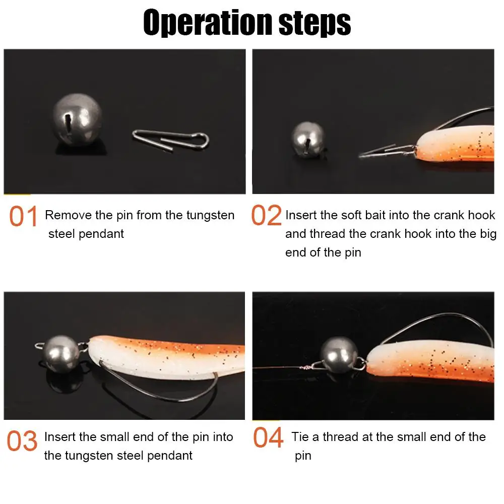 1 Stück Wolfram Cheburashka 0,6 g 1 g 1,5 g 2 g 3 g 5 g 7 g 8 g 10 g 12 g Swing Jig Head Deep Water Weight Soft Lure Baits für Soft Lure – Detail 20