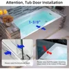 60" Acrylic Alcove Soaking Bathtub with Right Drain，Brushed Nickel Pop-Up Drain Included，Easy Installation，Non-Slip Bathtub 3