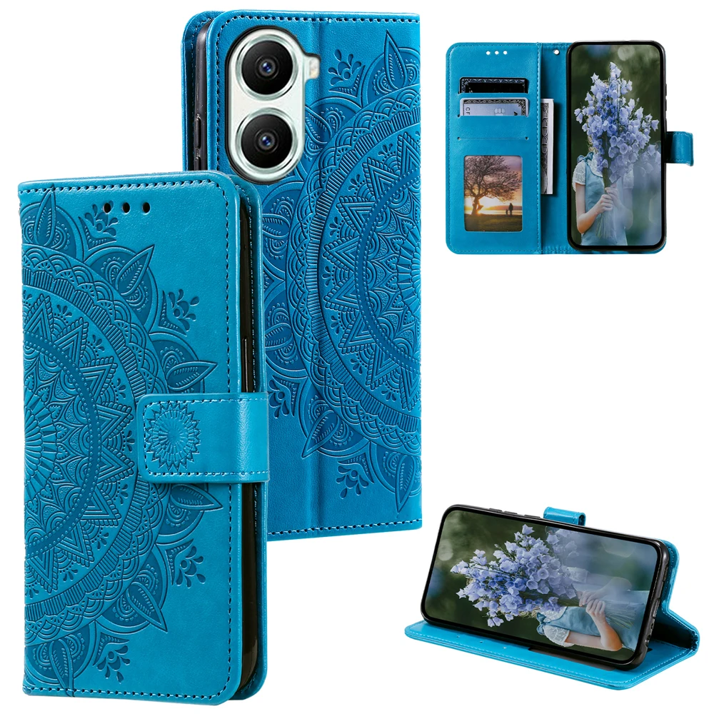 Magnetic Leather Flip Wallet Cover Case