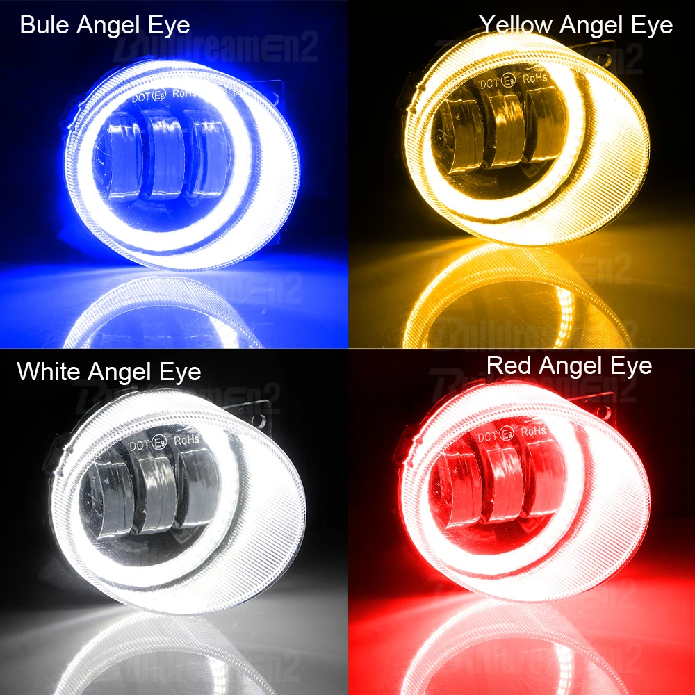 2 X Angel Eye LED Fog Light DRL For Volkswagen VW Scirocco 3/III 2008-2014 Canbus Car Front Fog Daytime Running Lamp Assembly images - 6