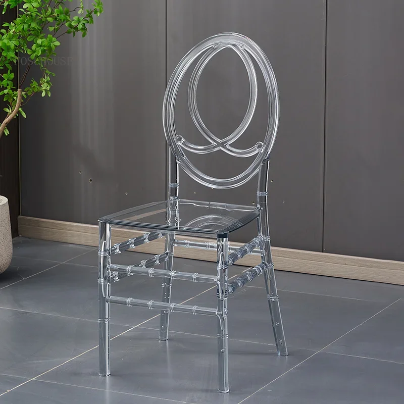 Home Transparent Dining Chair Hotel Crystal Chair Commercial Furniture Outdoor Wedding Banquet Lounge Chairs For Events