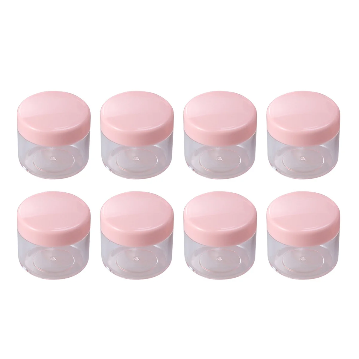 

Mini Portable Round Pot Bottles Cosmetic Travel Sample Empty Container for Facial Cream Shampoo Lotion (Pink)